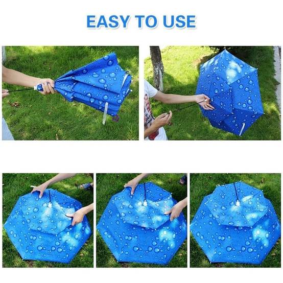 Parasols-Chapeau parapluie double couche réglable soleil/pluie - Living123 - Image 6