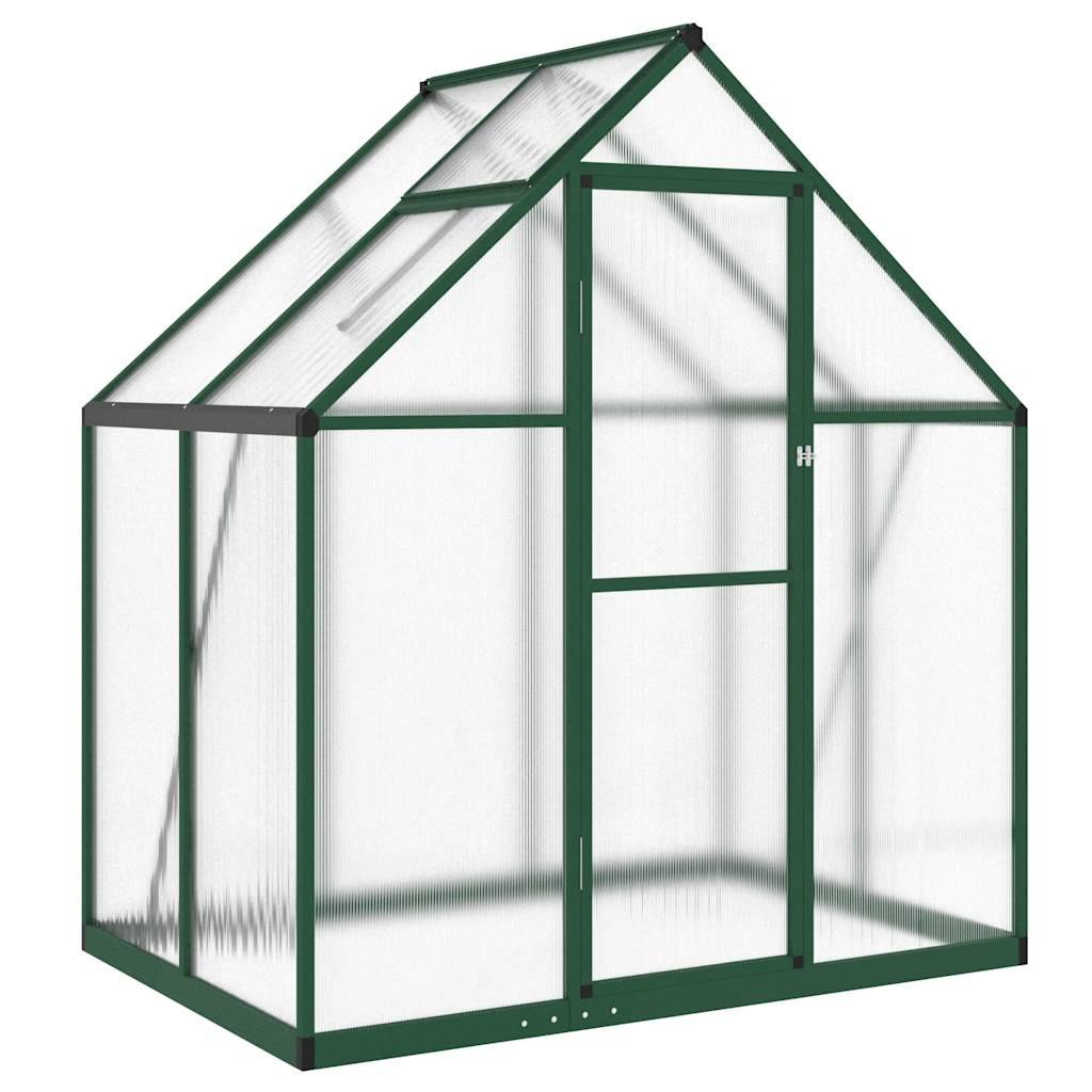 Serre de jardin 1.93m² - Serre de culture avec cadre de base vert 169x114x195 cm aluminium MAISON CHIC - Image 1