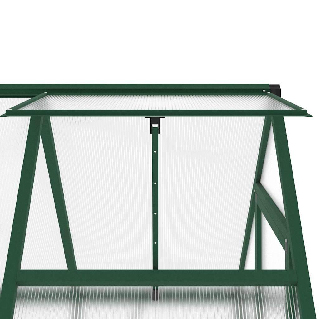 Serre de jardin 1.93m² - Serre de culture avec cadre de base vert 169x114x195 cm aluminium MAISON CHIC - Image 9