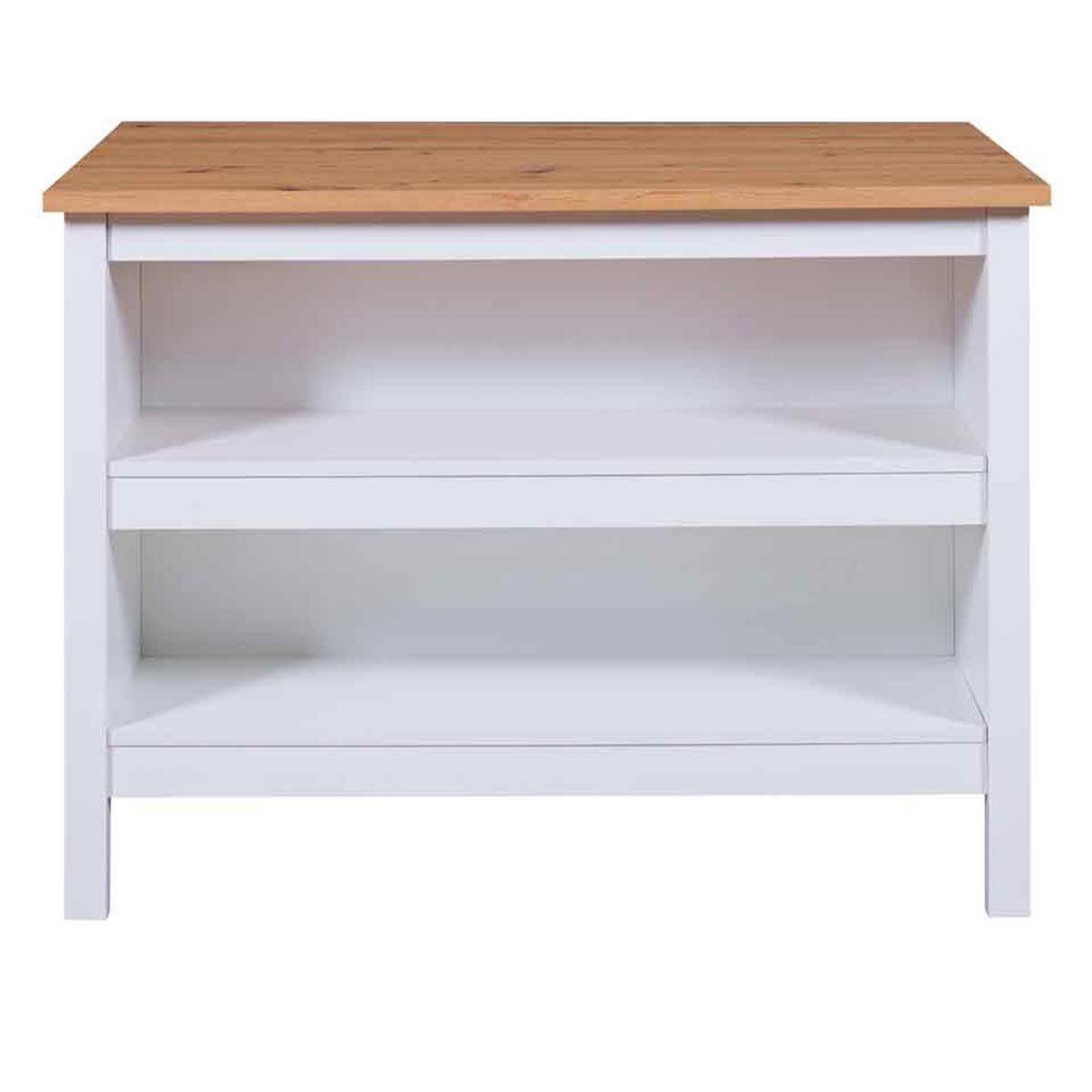 Ilot de Cuisine "Melina" 124cm Blanc - Image 1