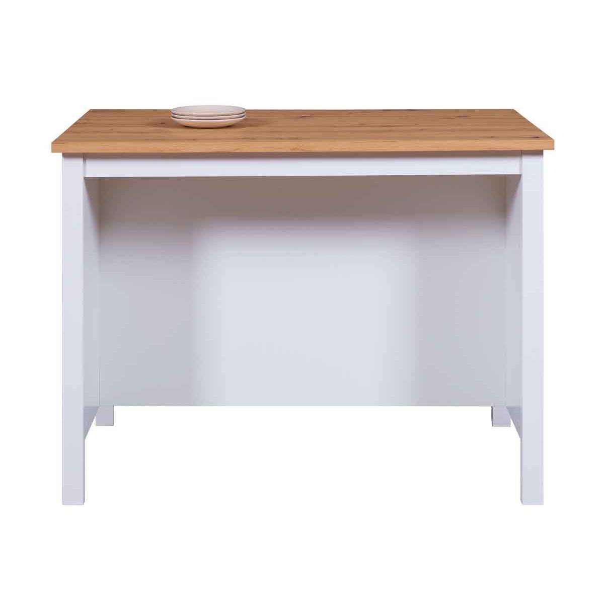 Ilot de Cuisine "Melina" 124cm Blanc - Image 4