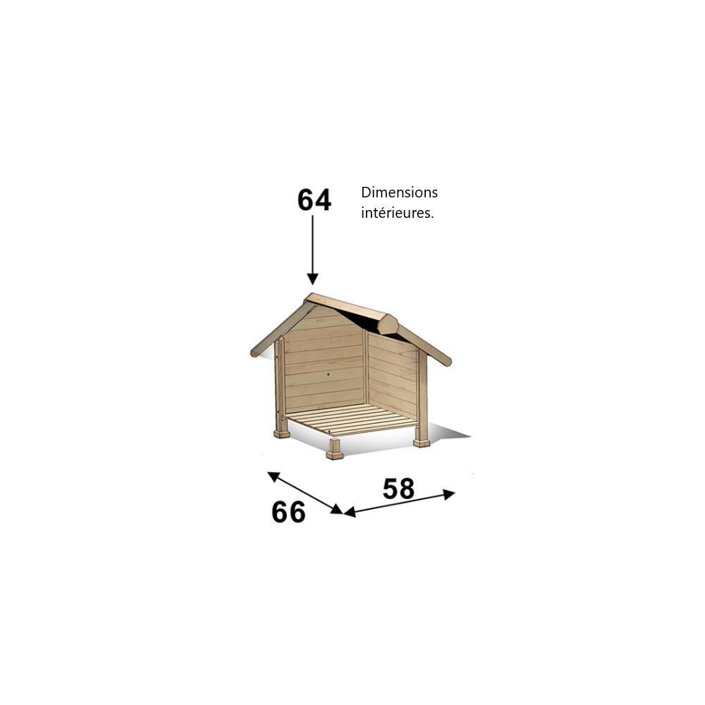 Zolux - Niche en bois, taille Médium ext 84 x 90 x 85 cm de hauteur - Image 7