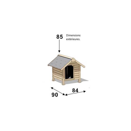 Zolux - Niche en bois, taille Médium ext 84 x 90 x 85 cm de hauteur - Image 8