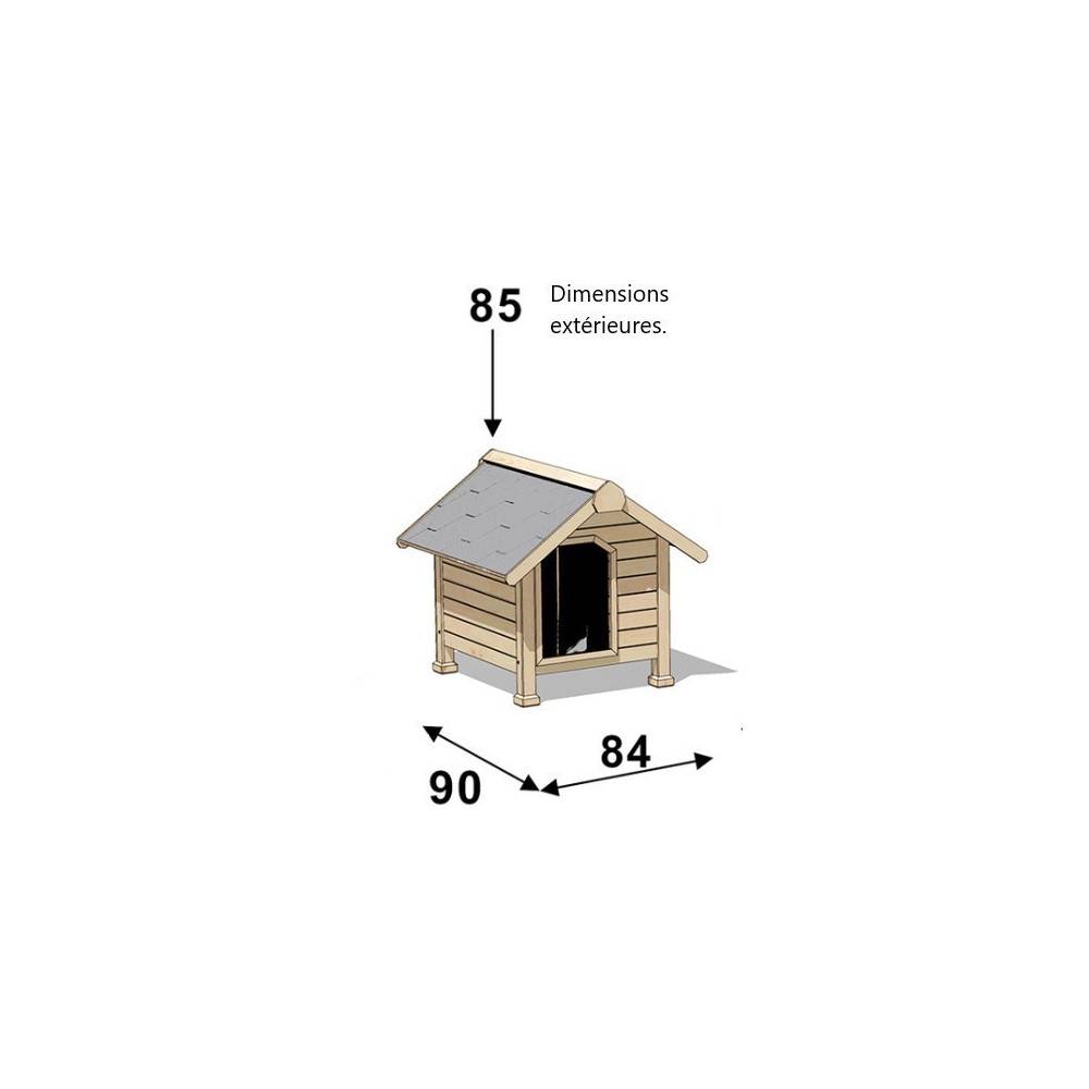 Zolux - Niche en bois, taille Médium ext 84 x 90 x 85 cm de hauteur - Image 8