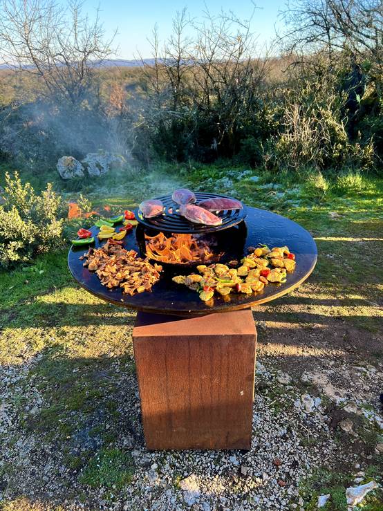 Brasero plancha corten 100 Classic-Brazero cuisson pour épicuriens - Grille plate - Image 4