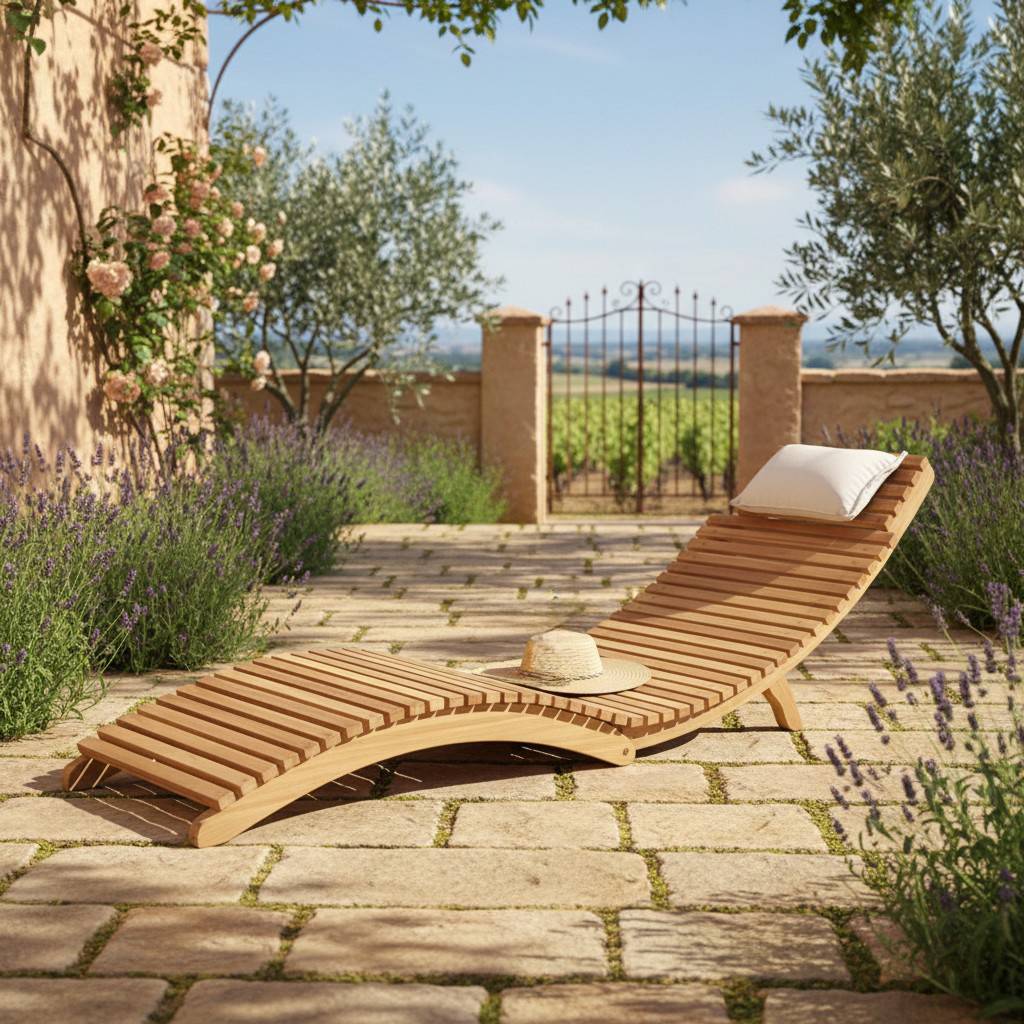 Teck'Attitude - Bain de soleil pliant en teck massif Relax - TECK'Attitude - Image 3