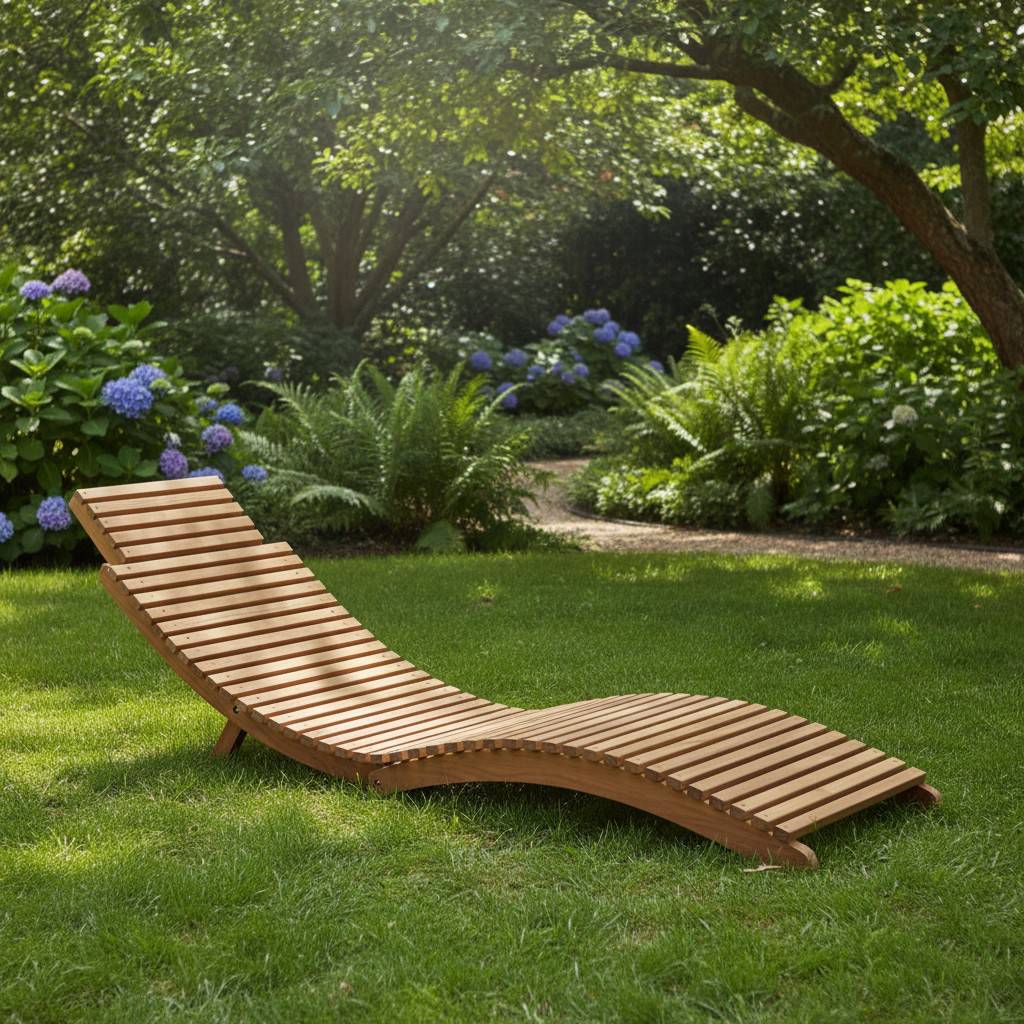 Teck'Attitude - Bain de soleil pliant en teck massif Relax - TECK'Attitude - Image 2