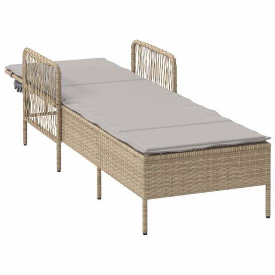 Transat Jardin Polyrotin Dossier Réglable Coussin Inclus Beige Gris – ComfortXL Outdoor Living - Image 4