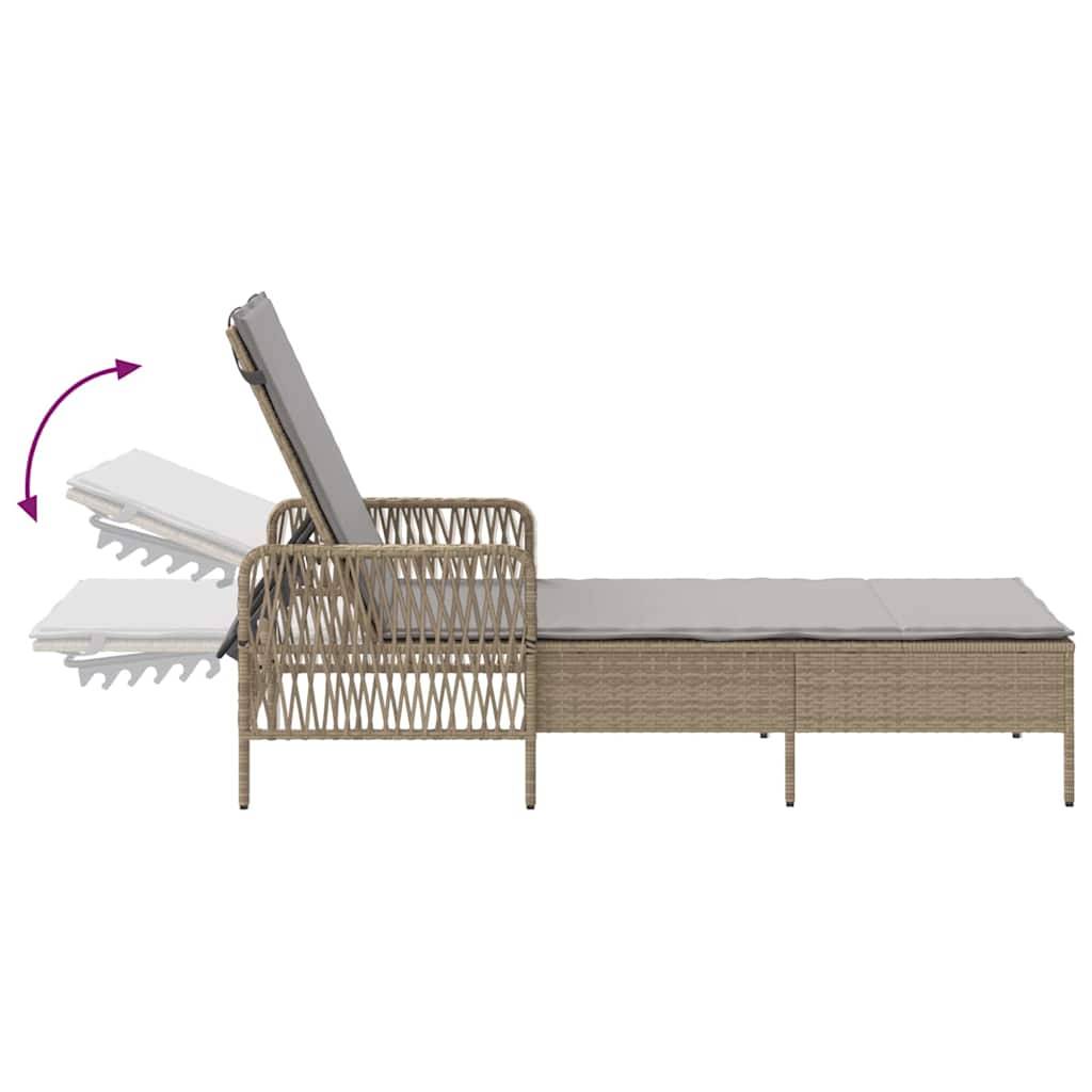 Transat Jardin Polyrotin Dossier Réglable Coussin Inclus Beige Gris – ComfortXL Outdoor Living - Image 6