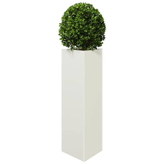 Jardinières 2 pcs acier blanc 30 x 26 x 75 cm - PANGIVO - Image 4