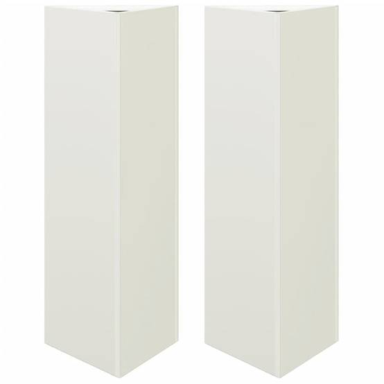 Jardinières 2 pcs acier blanc 30 x 26 x 75 cm - PANGIVO - Image 2