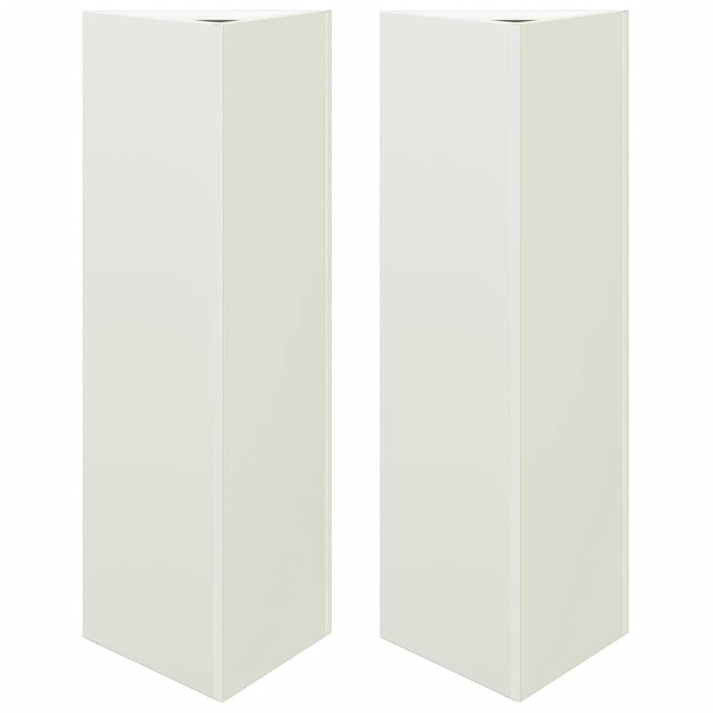 Jardinières 2 pcs acier blanc 30 x 26 x 75 cm - PANGIVO - Image 2