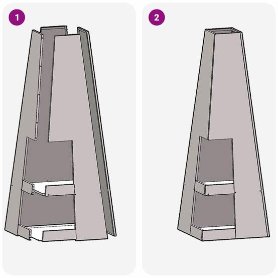 Poêle de jardin brasero vertical en acier pour cuisson et chauffage Marron – ComfortXL Outdoor Living - Image 8