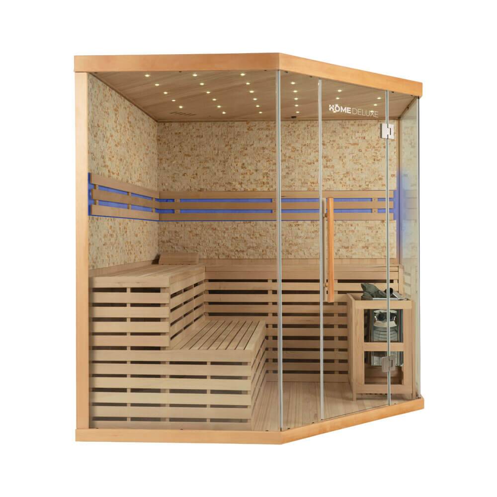 Sauna traditionnel HOME DELUXE SKYLINE BIG XL - 200 x 200 cm pour 6 personnes - Image 7