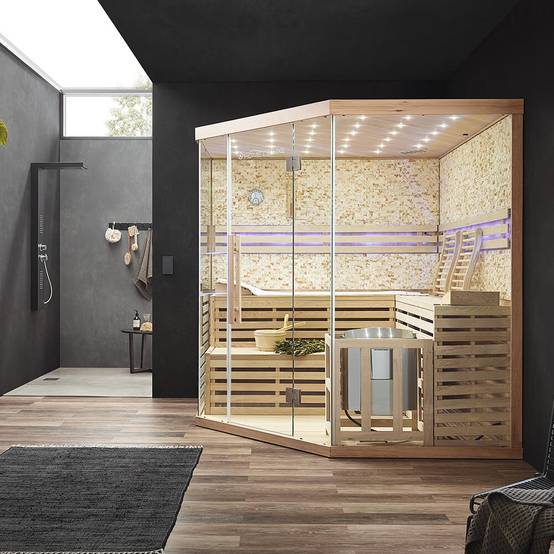 Sauna traditionnel HOME DELUXE SKYLINE BIG XL - 200 x 200 cm pour 6 personnes - Image 2