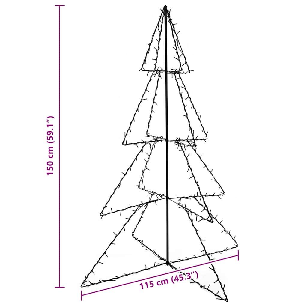 Sapin de Noël | Arbre de Noël cône 240 LED d'intérieur/d'extérieur 115x150 cm Maison Chic - Image 4