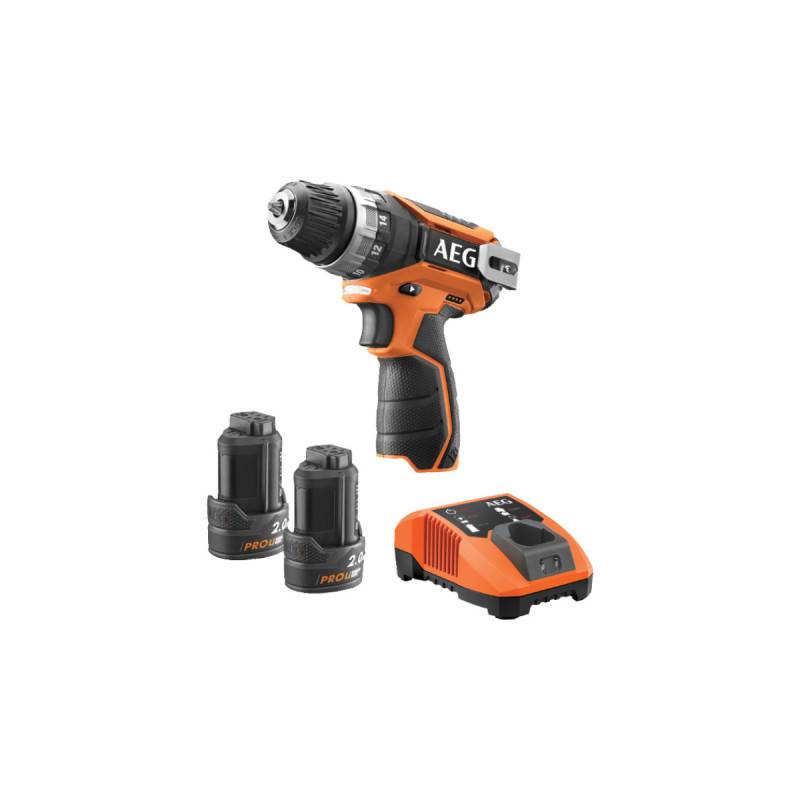 Aeg - Perceuse visseuse AEG 12V Li-ion - 2 batteries 2.0Ah Pro-Lithium - 1 chargeur 40min - BS12C2-202C - Image 1