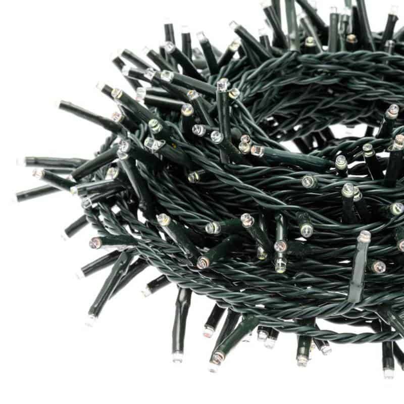 Lotti - Guirlande LED blanc chaud Multi Flash 18M 300 miniLED câble vert foncé IP44 Lotti - Image 5