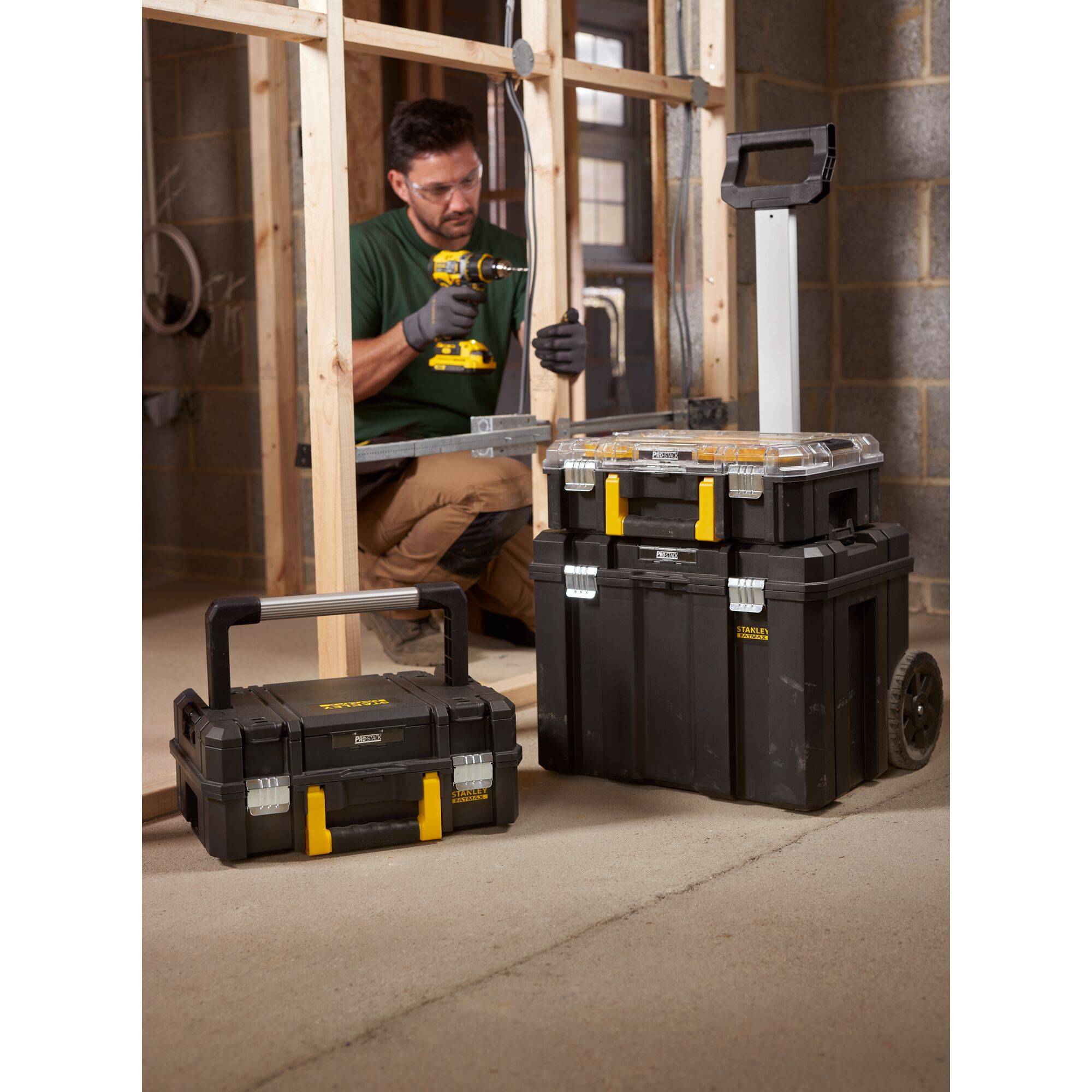 stanley - STANLEY FATMAX Tour Mobile TSTAK PRO-STACK - FMST1-80103 - Organiseur 7 Compartiments - Mallette 14 L - Image 3
