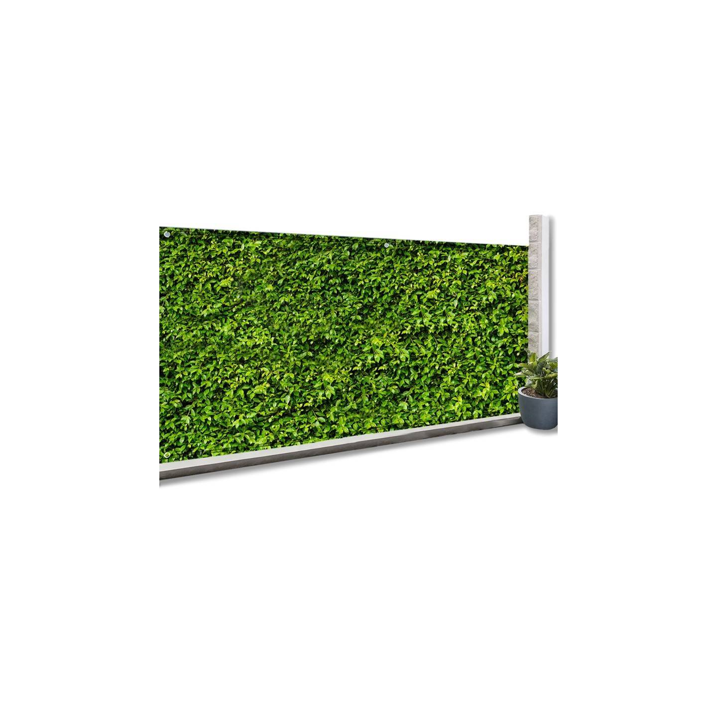 Brise vue occultant 1,8 x 10 M imprimé feuillage 160 gr/m² - Image 2