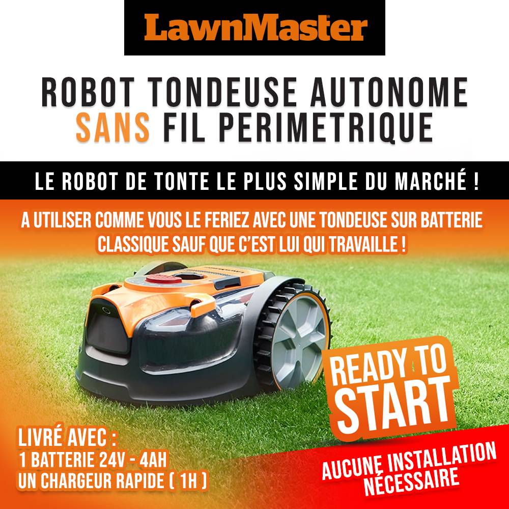 Robot tondeuse autonome 24V sans fil périmétrique - Le robot le plus simple du marché - Image 2