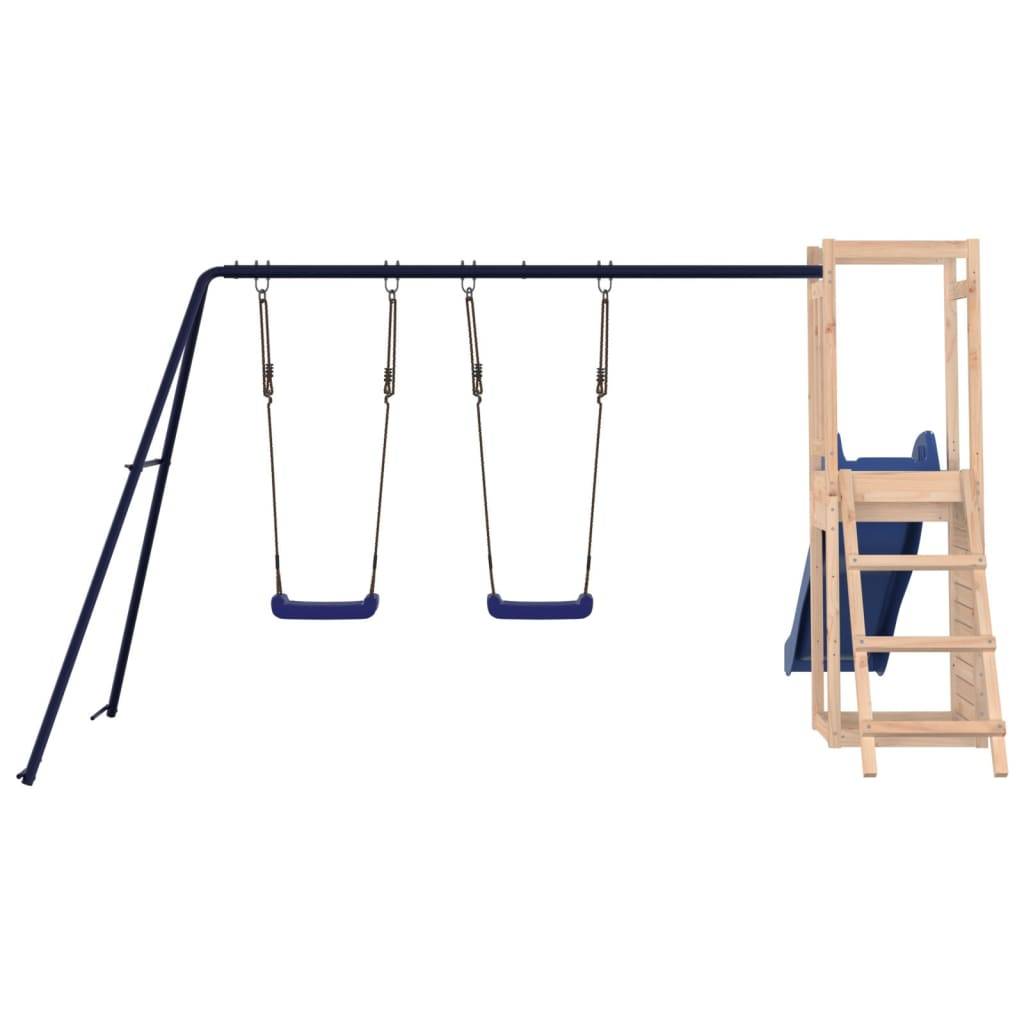 Helloshop26 - Aire de jeux d'extérieur balançoires toboggan portiques robuste jeux jardin 308 x 321 x 169 cm bois de pin massif - Image 4