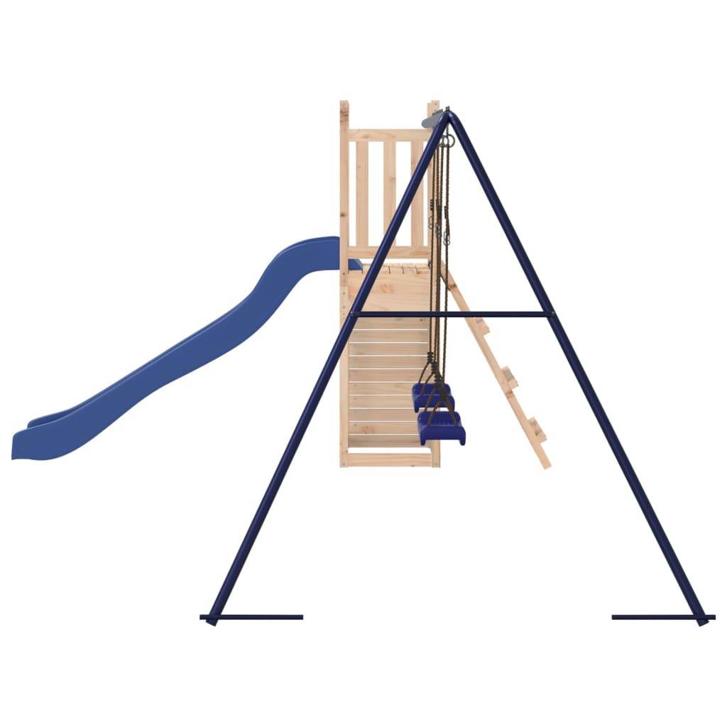 Helloshop26 - Aire de jeux d'extérieur balançoires toboggan portiques robuste jeux jardin 308 x 321 x 169 cm bois de pin massif - Image 3