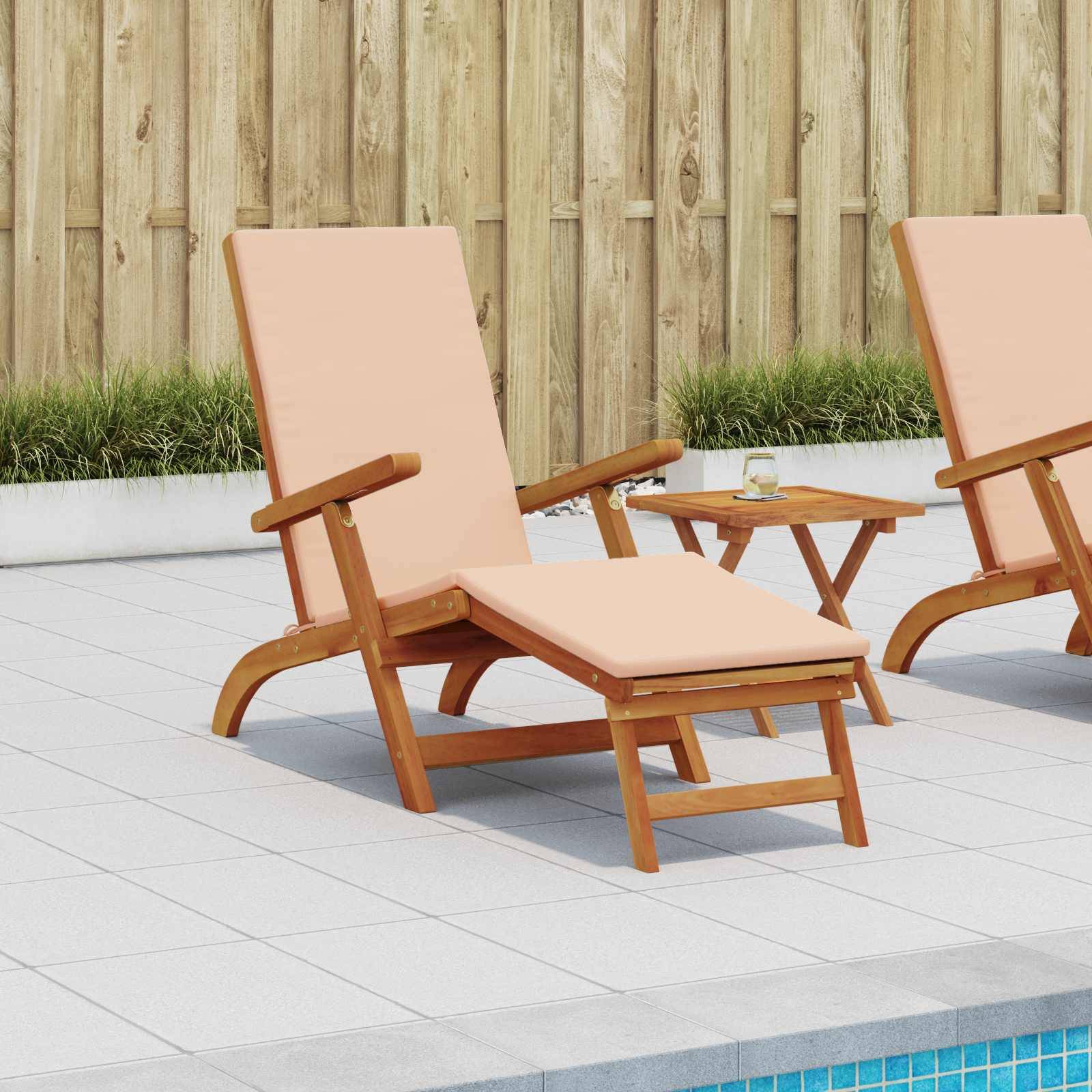 ComfortXL - Transat bois acacia massif jardin terrasse inclinable repose-pieds 55x146x91cm marron - ComfortXL Outdoor Living