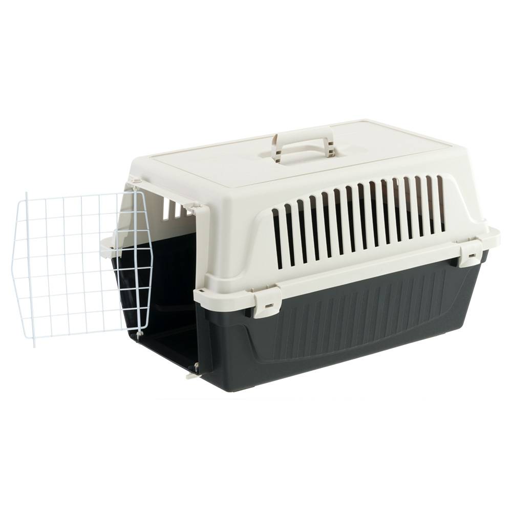 Ferplast - Ferplast Caisse de Transport Chat, Cage de Transport pour Chiens Petits et Chats jusqu'à 8 Kg, Porte en Fer Plastifié, Fentes d'aération, 37 x 58 x h - Image 4