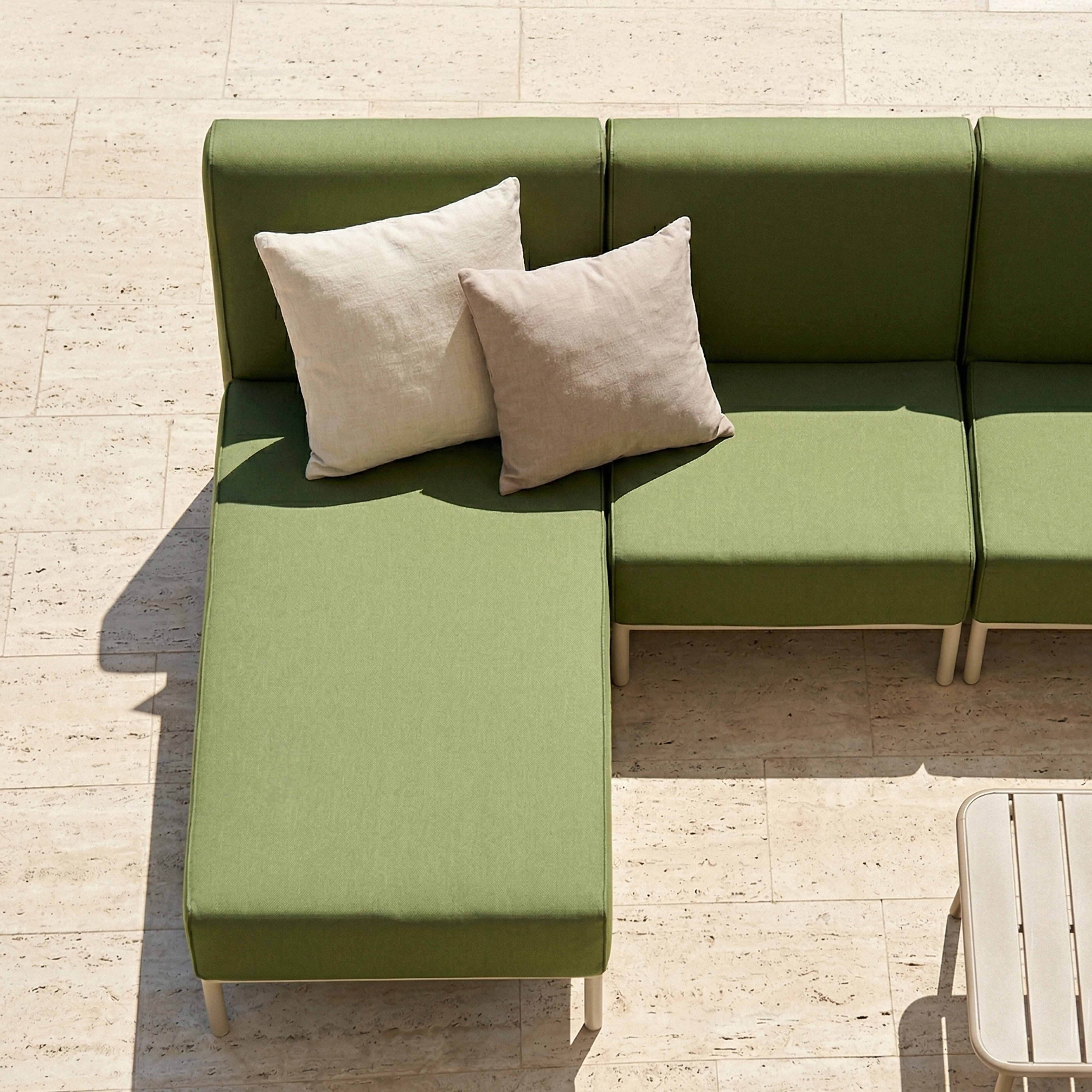 Oviala - Salon de jardin bas modulable uni 6 places vert kaki Patio - Oviala - Image 4