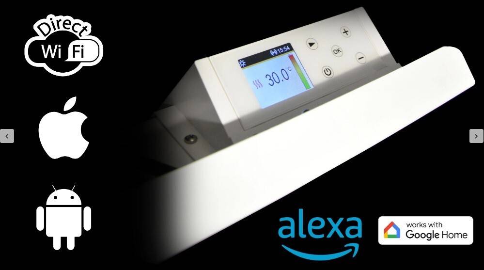 Deltacalor radiateur électrique double système de chauffe 2000W Menec  blanc - Image 3