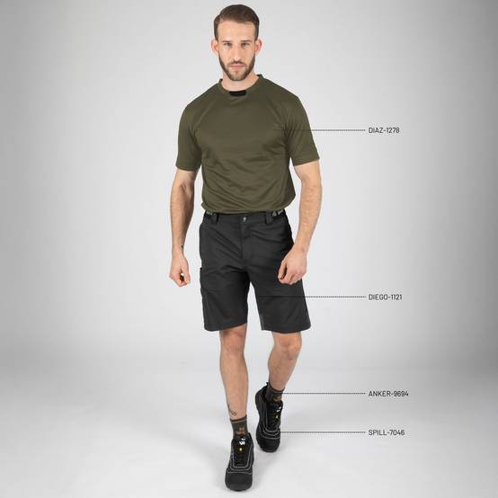 taille 4xl - diaz - t-shirt manches courtes de travail - 1278 kaki - Image 2