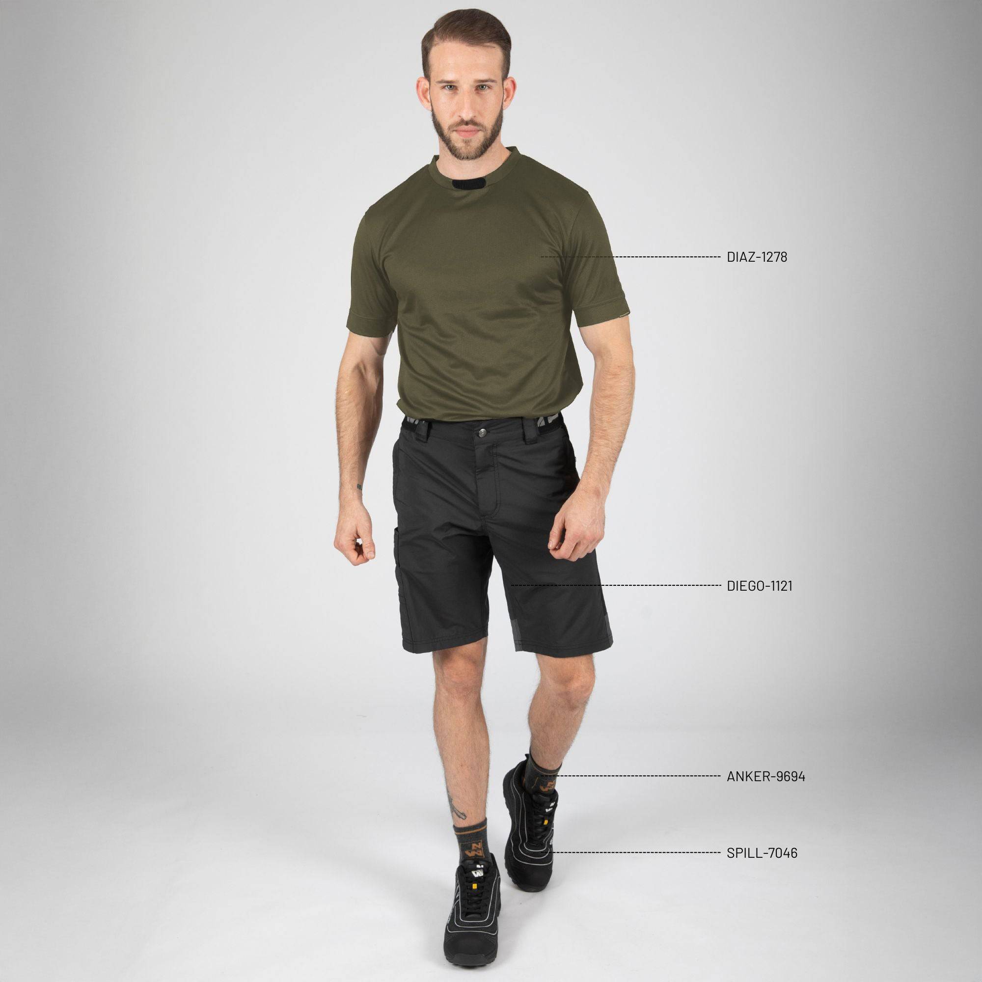 taille 4xl - diaz - t-shirt manches courtes de travail - 1278 kaki - Image 2