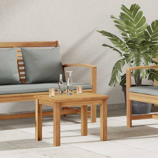Table basse bois de teck massif marron 50 x 35 x 36 cm - PANGIVO - Image 1