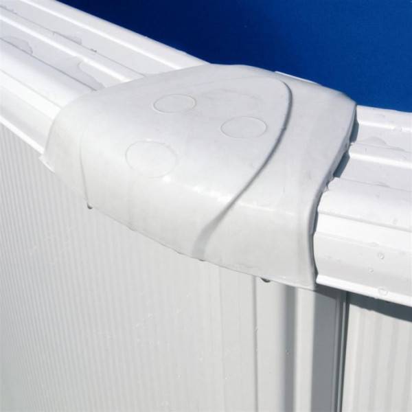 GRE - Kit Piscine hors sol acier ronde blanche Ø480 x 122 cm (Livrée avec filtre a sable et échelle) - Image 6