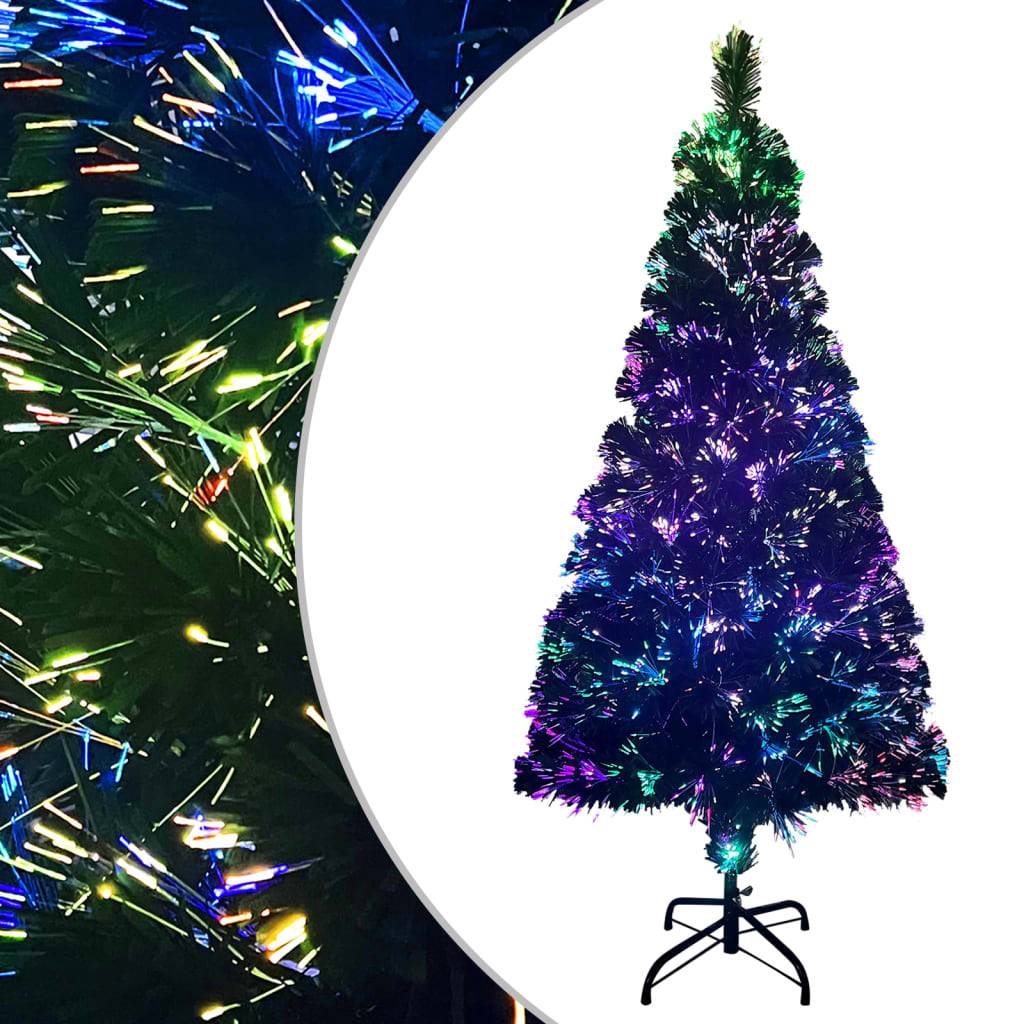 Sapin de Noël, Arbre de Noël artificiel avec support vert 120 cm fibre optique u2498q - Image 1