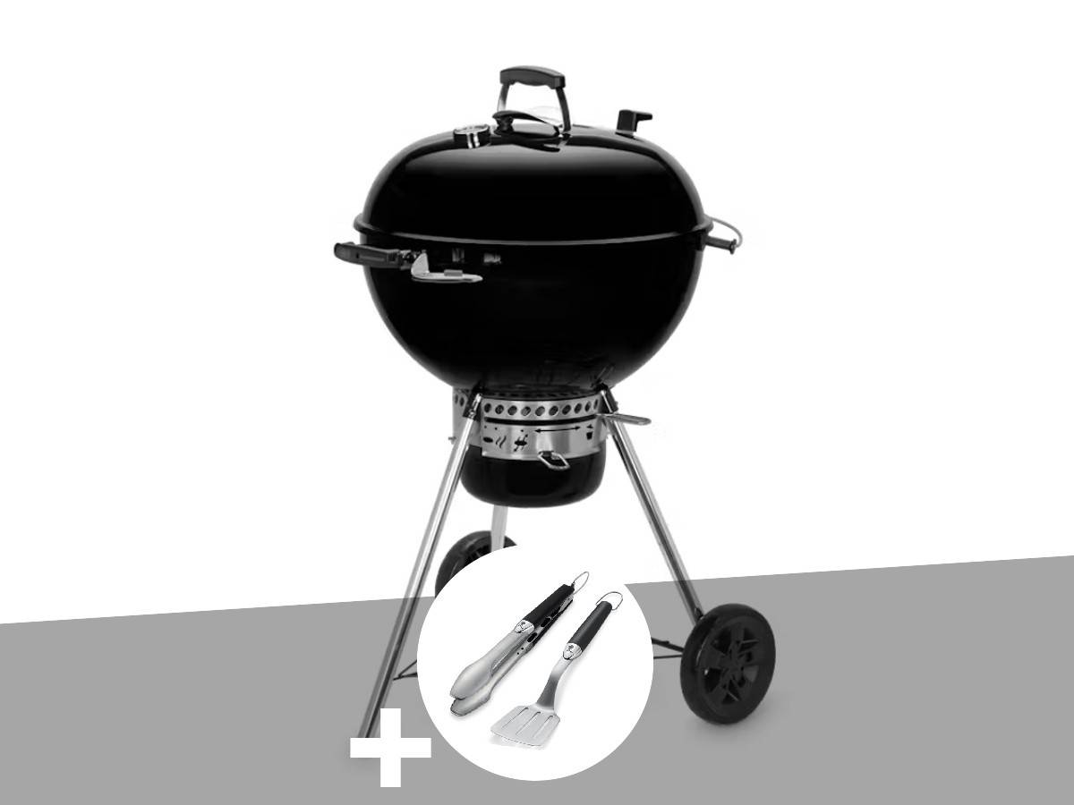 Weber - Barbecue charbon Master-Touch GBS 57 cm E-5750 Noir + Kit ustensiles Premium 2 pièces – Weber - Image 1