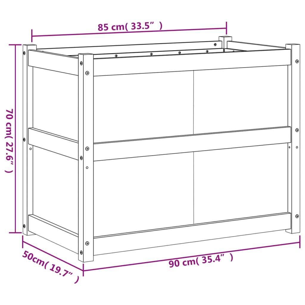 Vidaxl - Jardinière 90x50x70 cm bois de pin imprégné vidaXL 837473 - Image 3