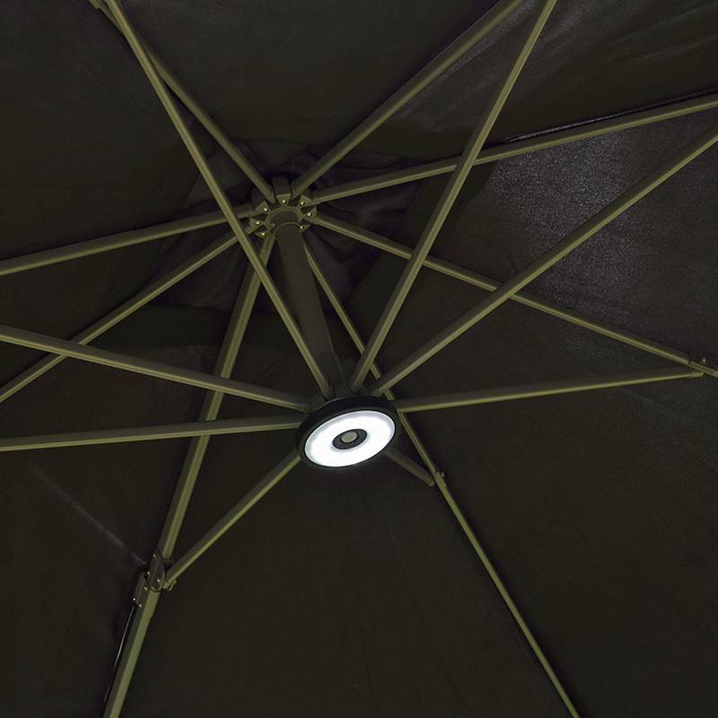 Parasol déporté noir 3x3 m Celestia - Gecko Jardin - Image 7