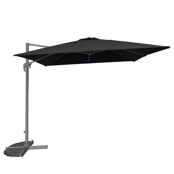 Parasol déporté noir 3x3 m Celestia - Gecko Jardin - Image 2