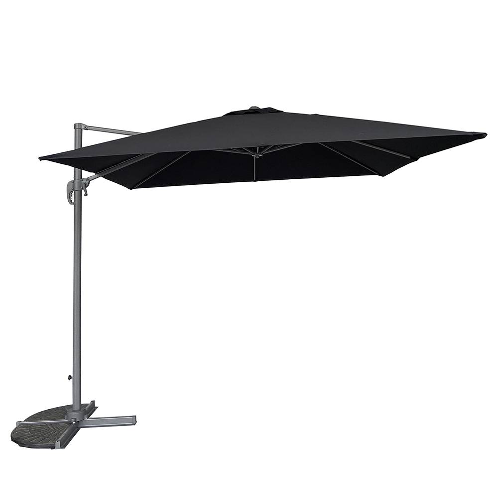 Parasol déporté noir 3x3 m Celestia - Gecko Jardin - Image 2