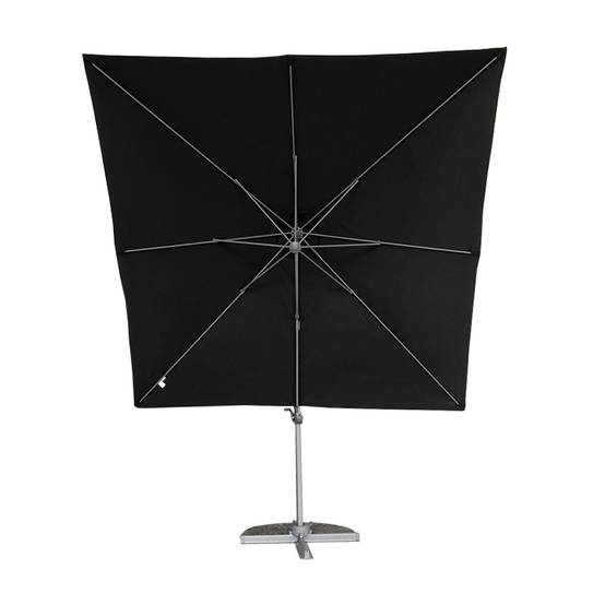 Parasol déporté noir 3x3 m Celestia - Gecko Jardin - Image 6
