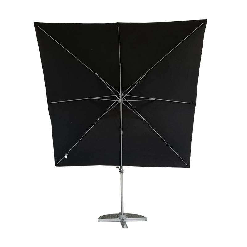Parasol déporté noir 3x3 m Celestia - Gecko Jardin - Image 6