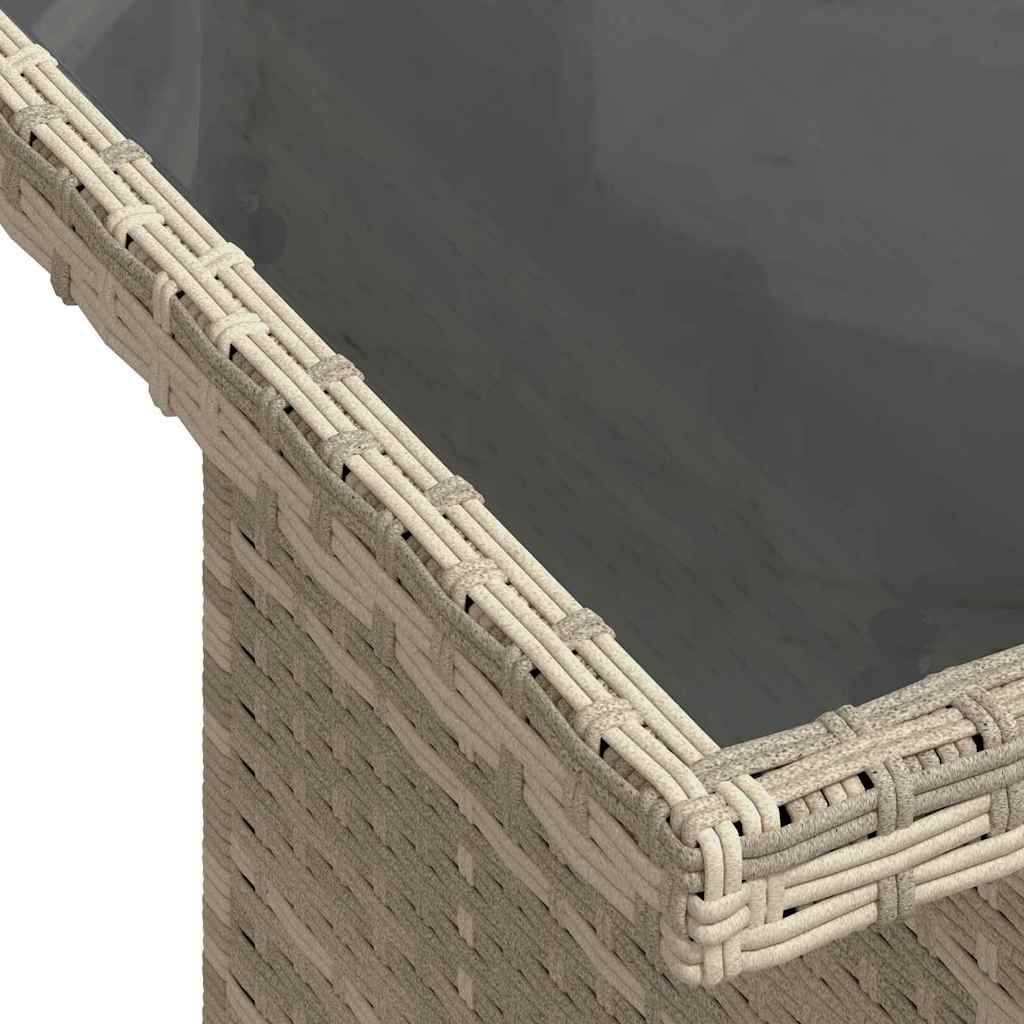 ComfortXL - Salon de Jardin Bas 5 Places Poly rotin Modulable et Rangement Gris Clair – ComfortXL Outdoor Living - Image 8