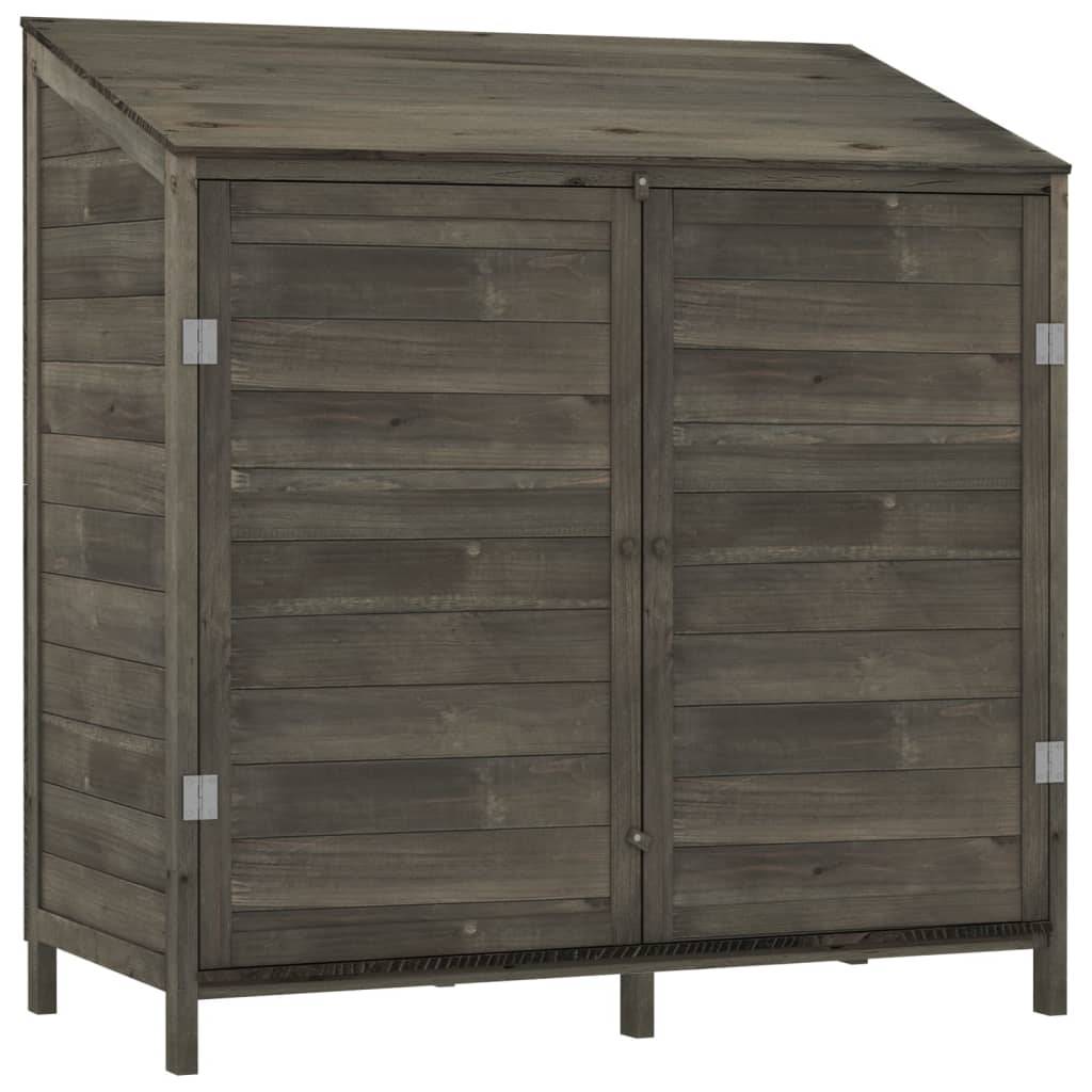 Helloshop26 - Remise de jardin 102 x 52 x 112 cm bois de sapin solide anthracite - Image 1
