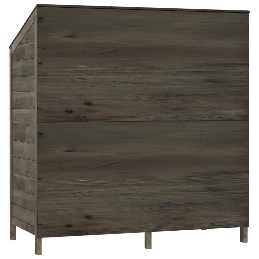 Helloshop26 - Remise de jardin 102 x 52 x 112 cm bois de sapin solide anthracite - Image 5