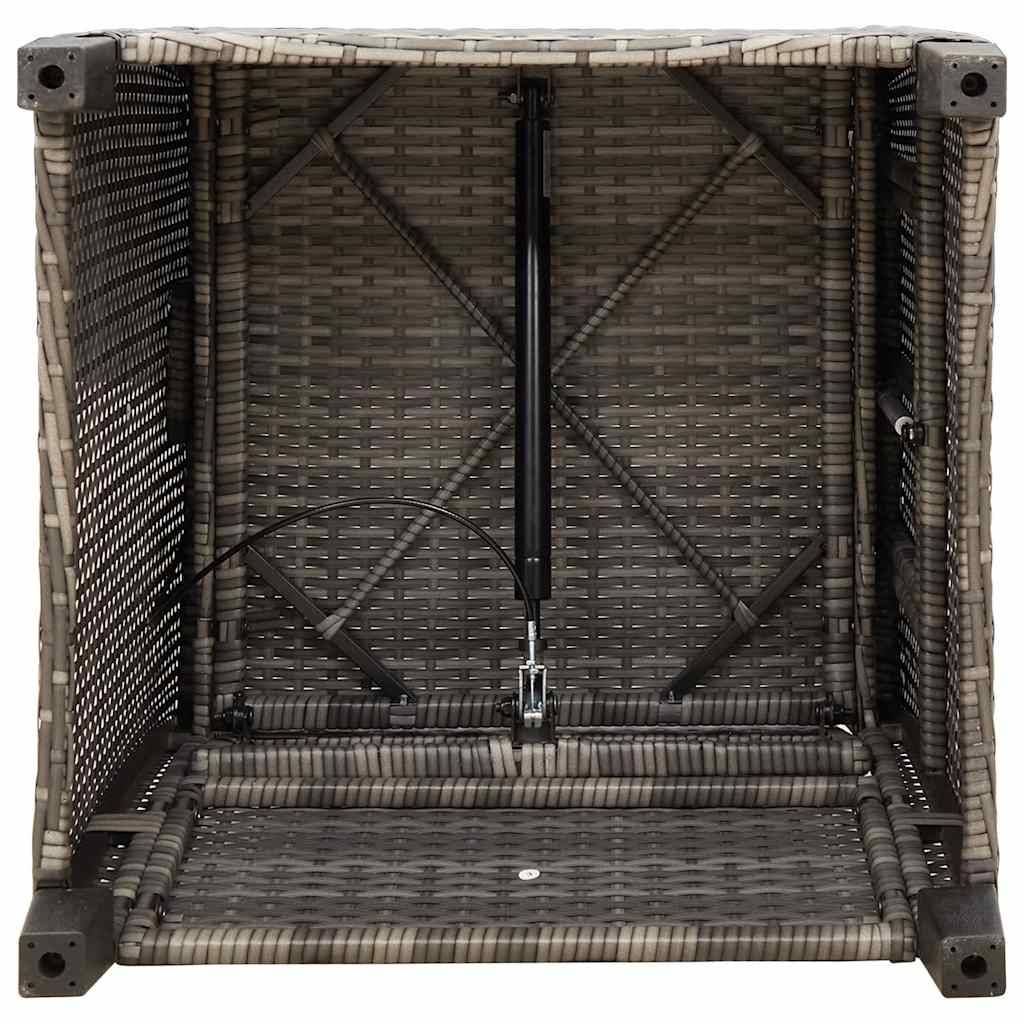ComfortXL - Fauteuil relax de jardin en résine tressée inclinable avec table d'appoint pour terrasse balcon Gris – ComfortXL Outdoor Living - Image 10
