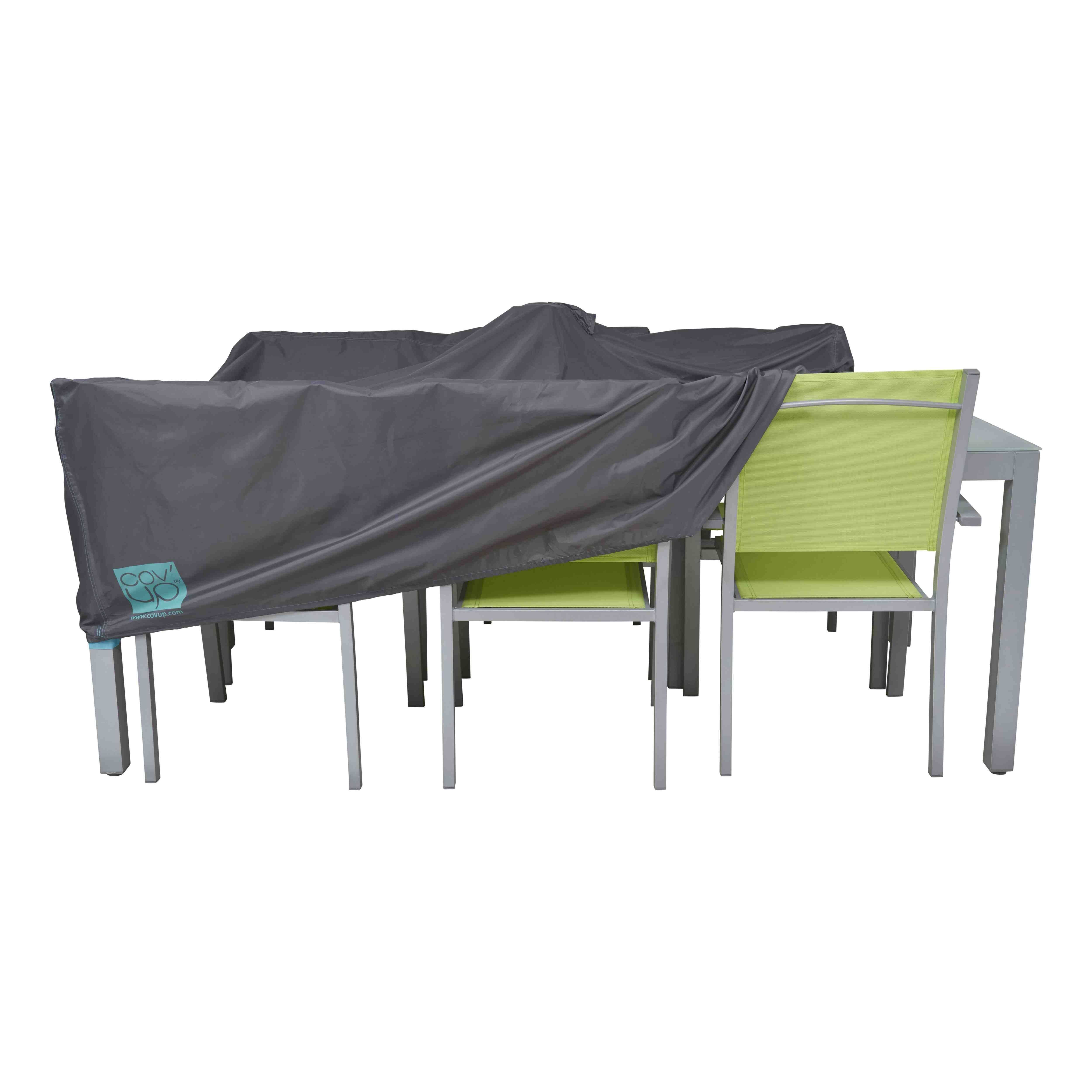 Oviala - Housse de table de jardin rectangulaire grise 200 x 130 cm
 Cov'Up - Oviala - Image 4