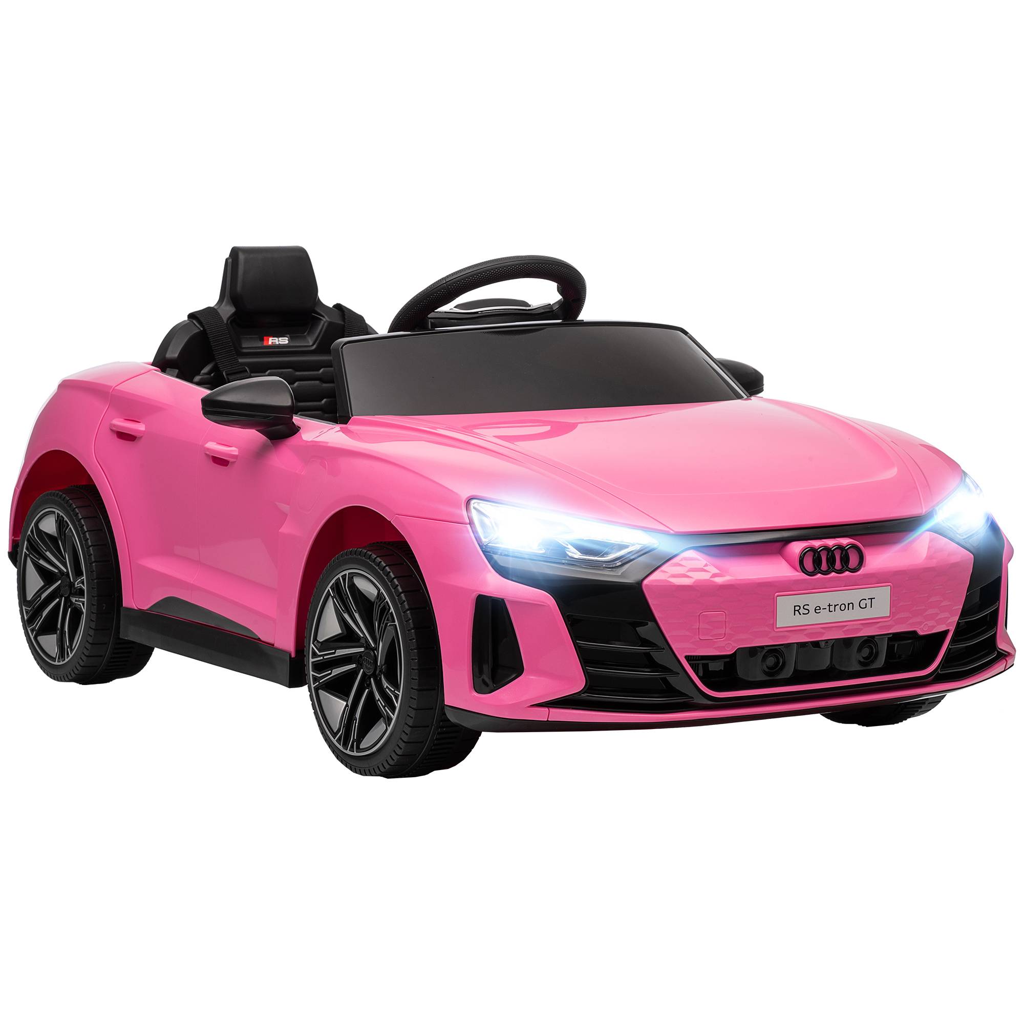 Voiture véhicule électrique enfant 12 V - télécommande parentale - effets sonores, lumineux - Audi RS E-tron GT rose - Image 1