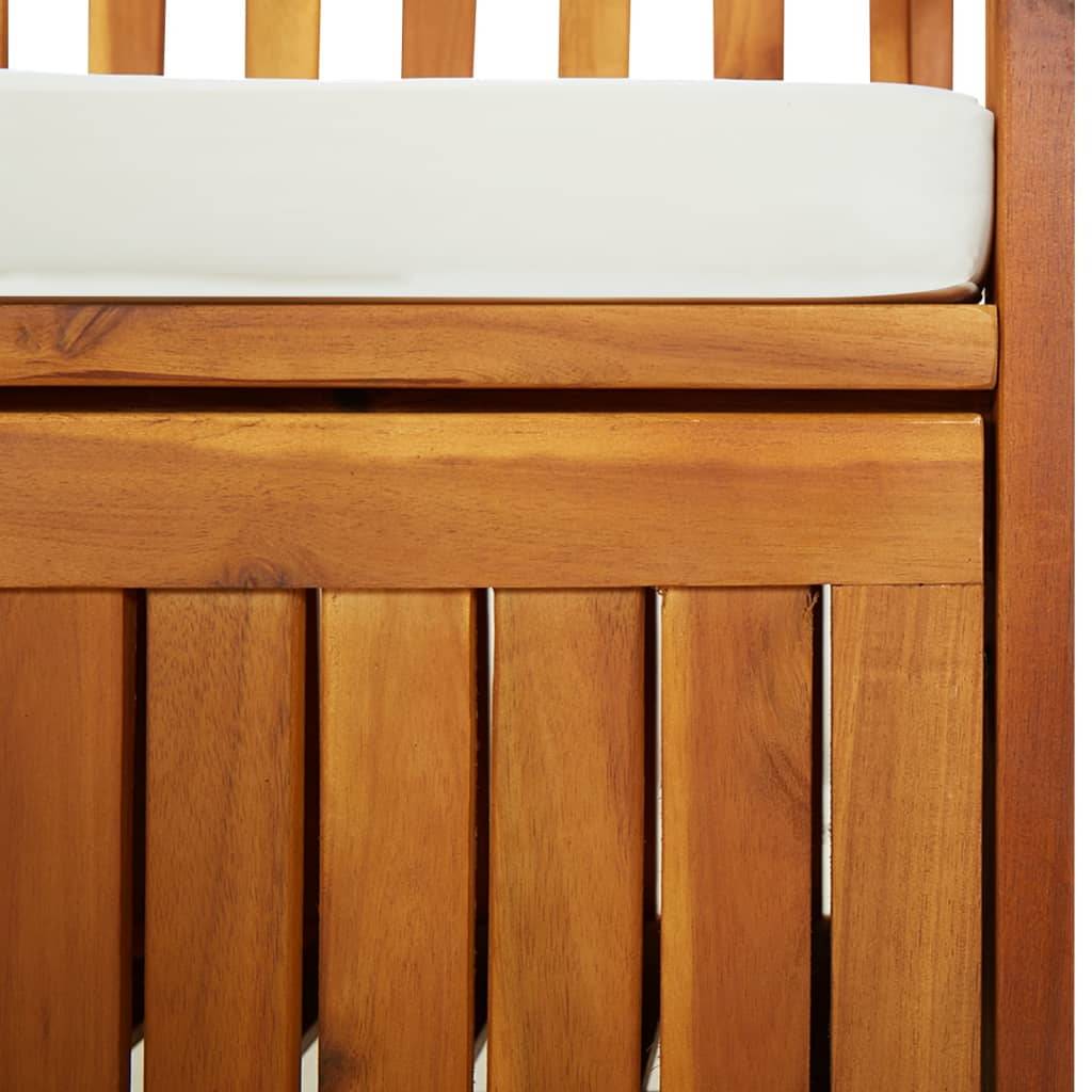 Helloshop26 - Banc de jardin meuble de patio d'extérieur terrasse de rangement avec coussin 170 x 63 x 84 cm bois d'acacia solide - Image 6